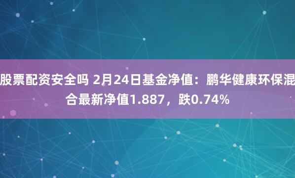 股票配资安全吗 2月24日基金净值：鹏华健康环保混合最新净值1.887，跌0.74%